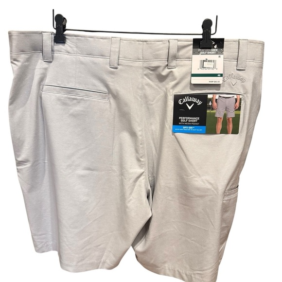 Callaway Performance Golf Shorts Men Size 40X10 Gray Flat Front Stretch - Picture 4 of 12